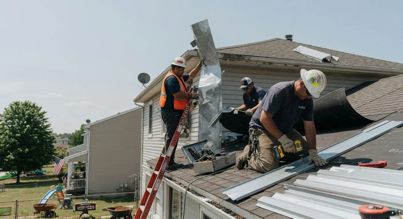 Storm Damage Metal Roof Repair in Sturkie, AR